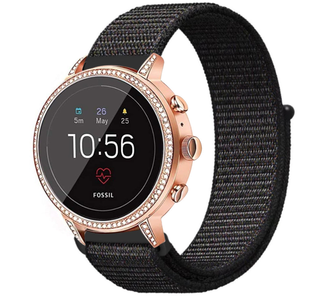 Fossil Gen 4 Venture (HR) Nylon Strap (Black)