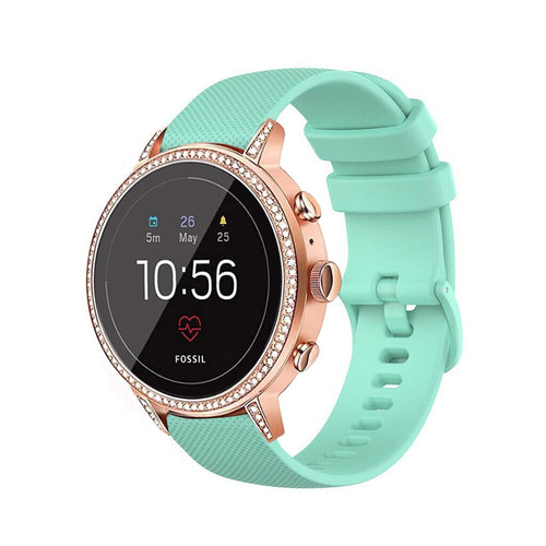 Fossil Gen 4 Venture (HR) siliconen bandje (aqua)