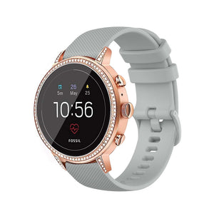 Fossil Gen 4 Venture (HR) Silikonarmband (Grau)