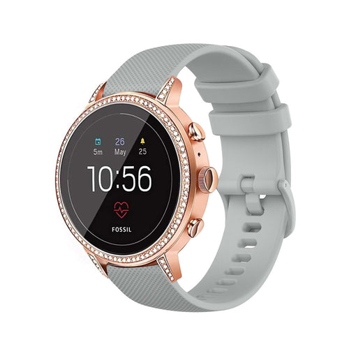 Fossil Gen 4 Venture (HR) Silikonarmband (Grau)