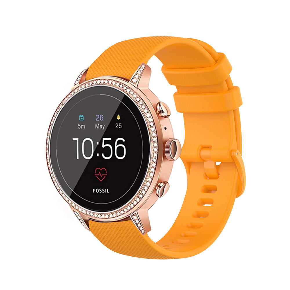 Fossil Gen 4 Venture (HR) Silicone Strap (Orange)