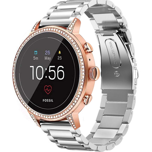 Fossil Gen 4 Venture (HR) Steel Strap (Silver)