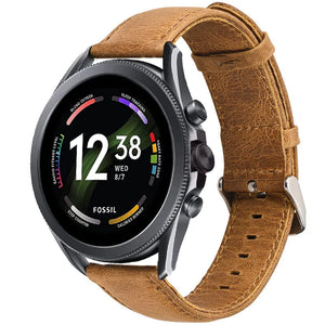 fossil-gen-6-44mm-leren-band-bruin