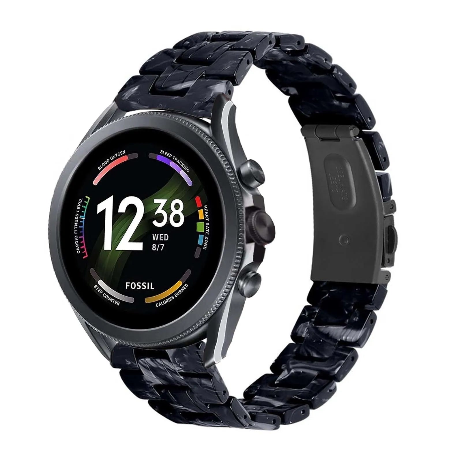 fossil-gen-6-44mm-resin-band-zwart-wit