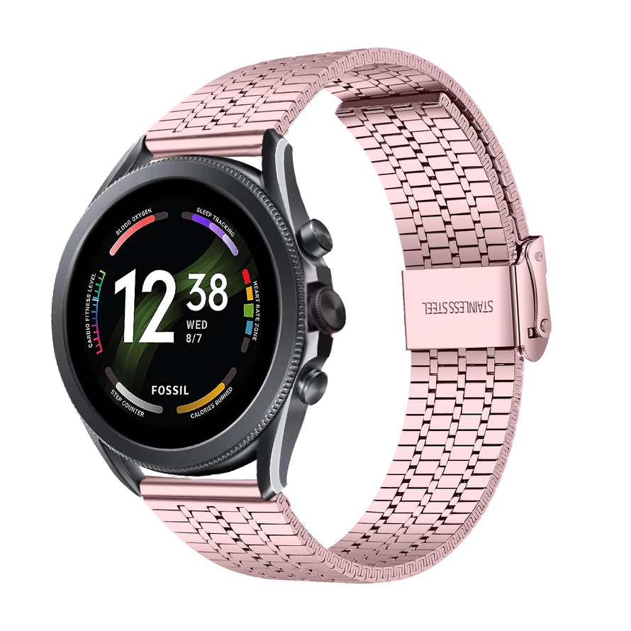 fossil-gen-6-44mm-roestvrij-stalen-band-roze