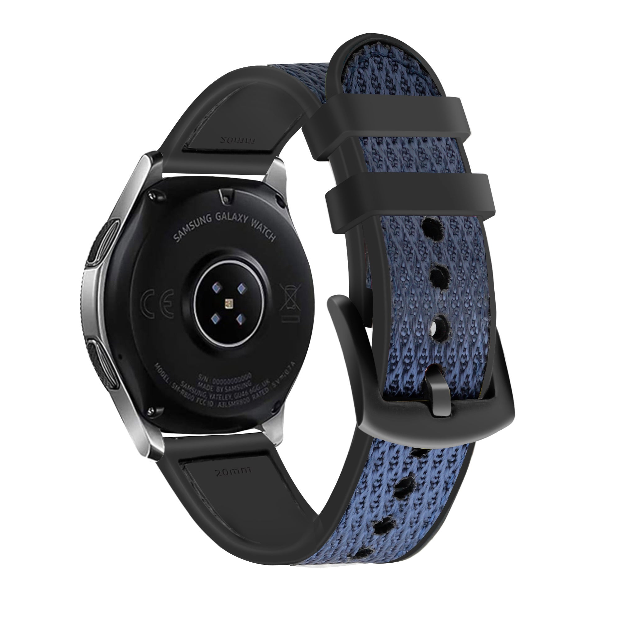 galaxy-watch-3-45mm-nylonarmband-schwarz-blau