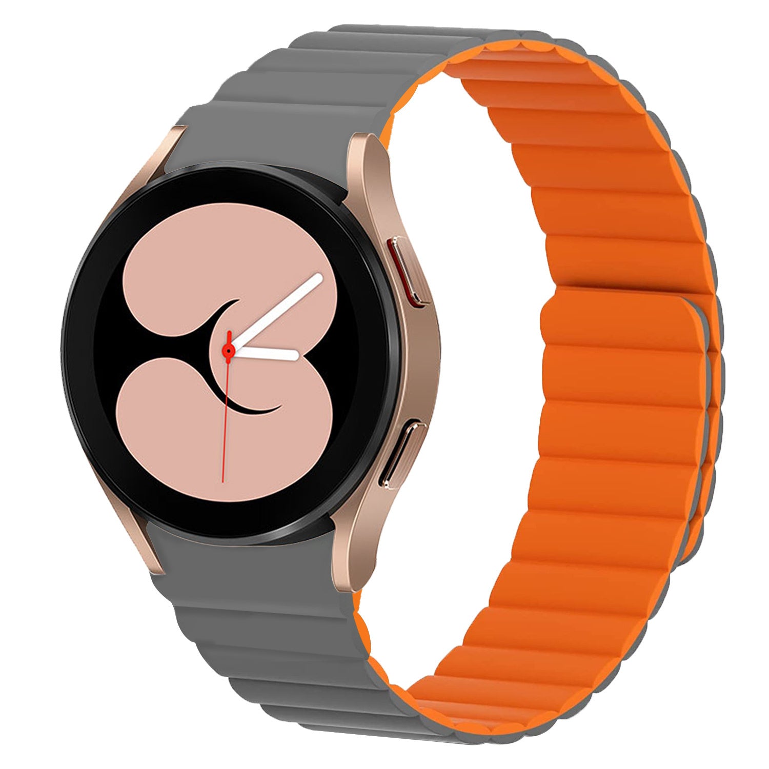 galaxy-watch-4-40mm-silikon-armband-grau-orange