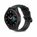 Samsung Galaxy Watch 4 Classic 46mm Silikon-Lederarmband (Schwarz)