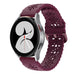Samsung Galaxy Watch 4 40mm Patterned Silicone Strap (Bordeaux Red)