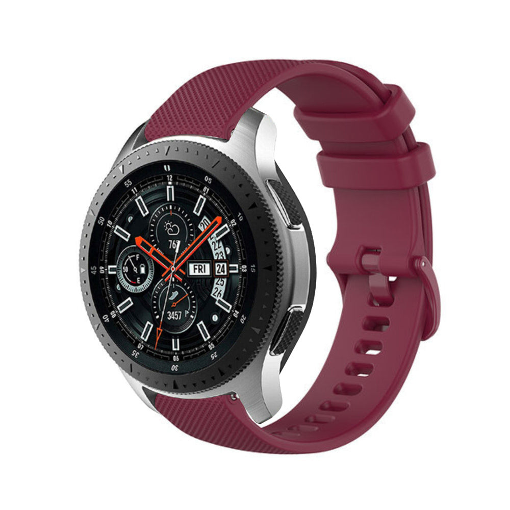 Samsung Galaxy Watch 46mm Premium Silikonarmband (Dunkel Rot)
