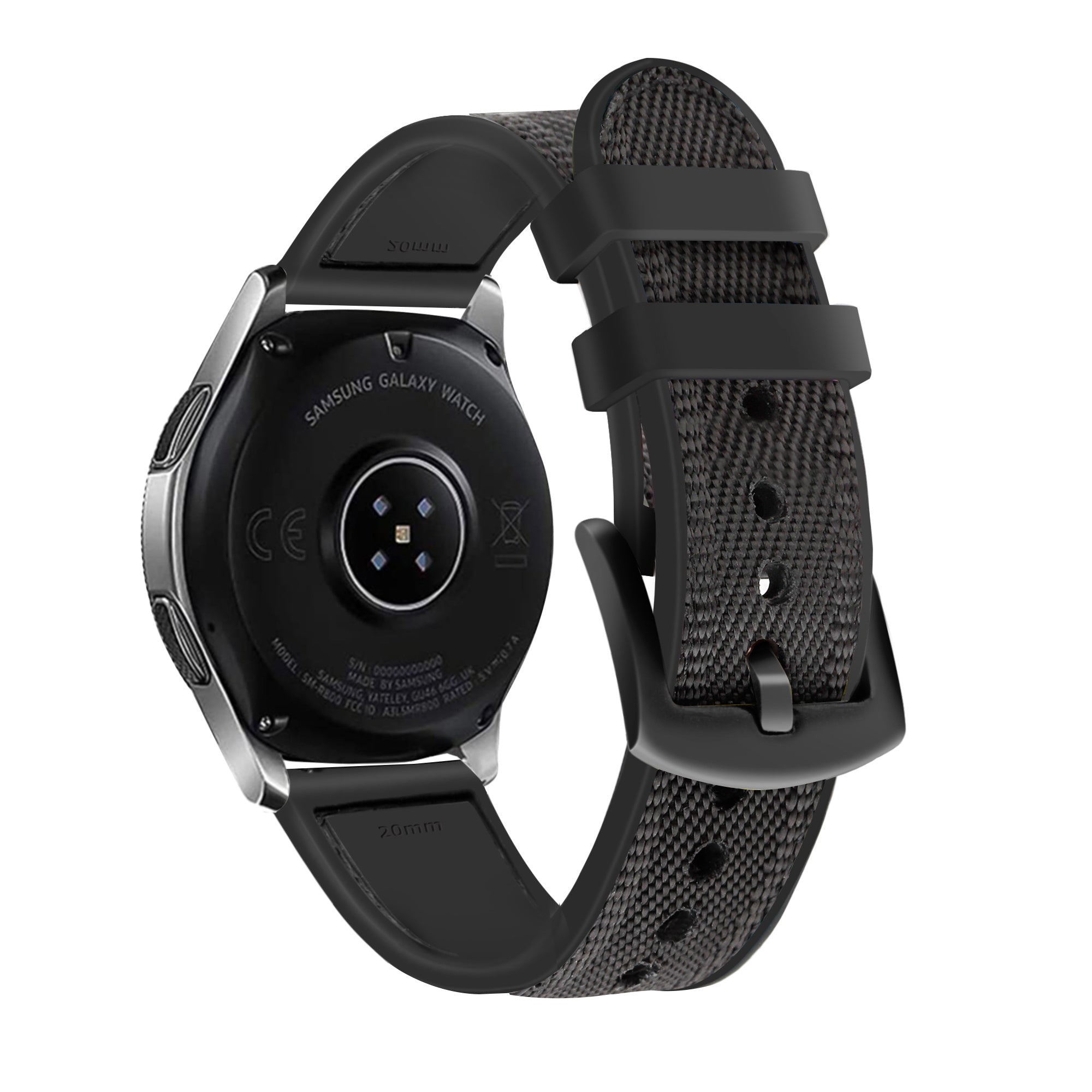 galaxy-watch-5-44mm-nylon-hybridarmband-schwarz