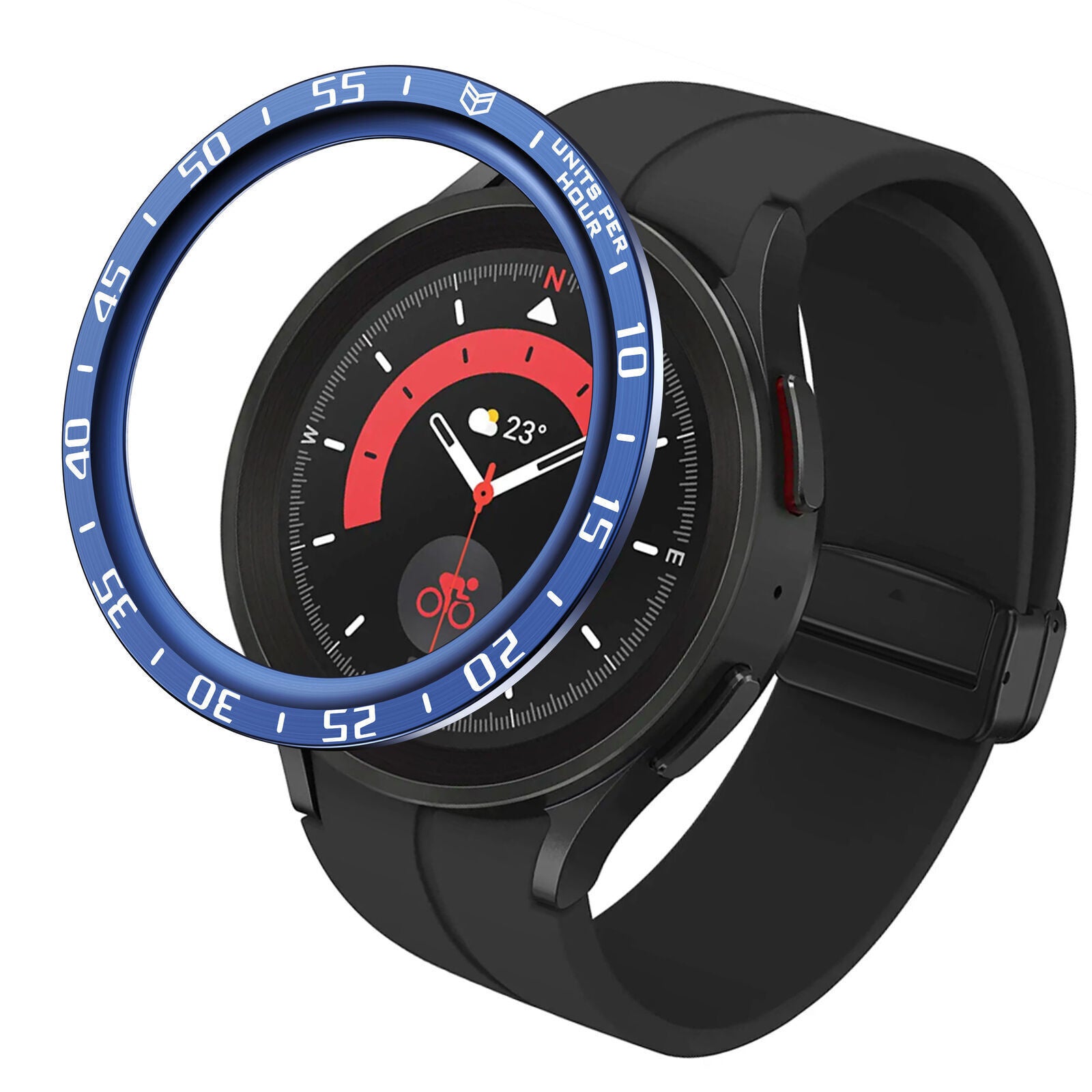 galaxy-watch-5-pro-tijd-bezel-blauw