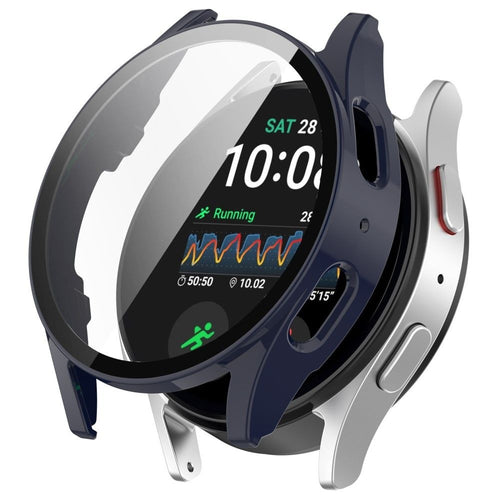 Funda rígida con vidrio Samsung Galaxy Watch 7 44mm (azul oscuro)