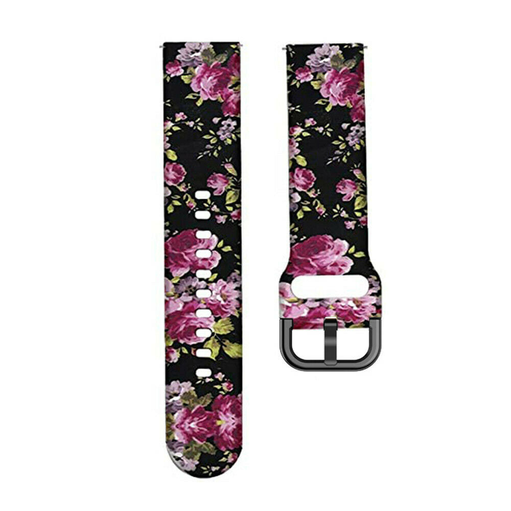 Correa reloj silicona 20mm -  universal (rosa brillante)