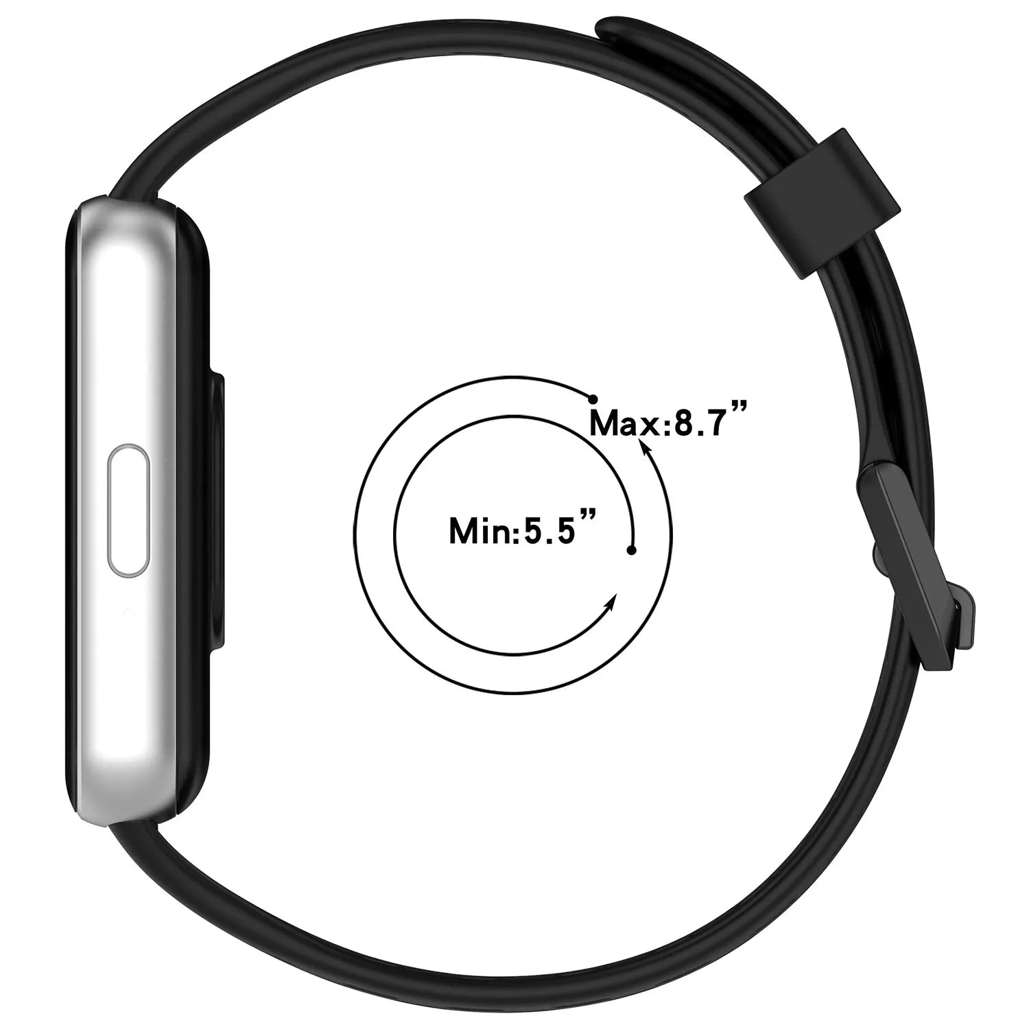 Correa silicona transpirable Samsung Galaxy Fit 3 (negra)