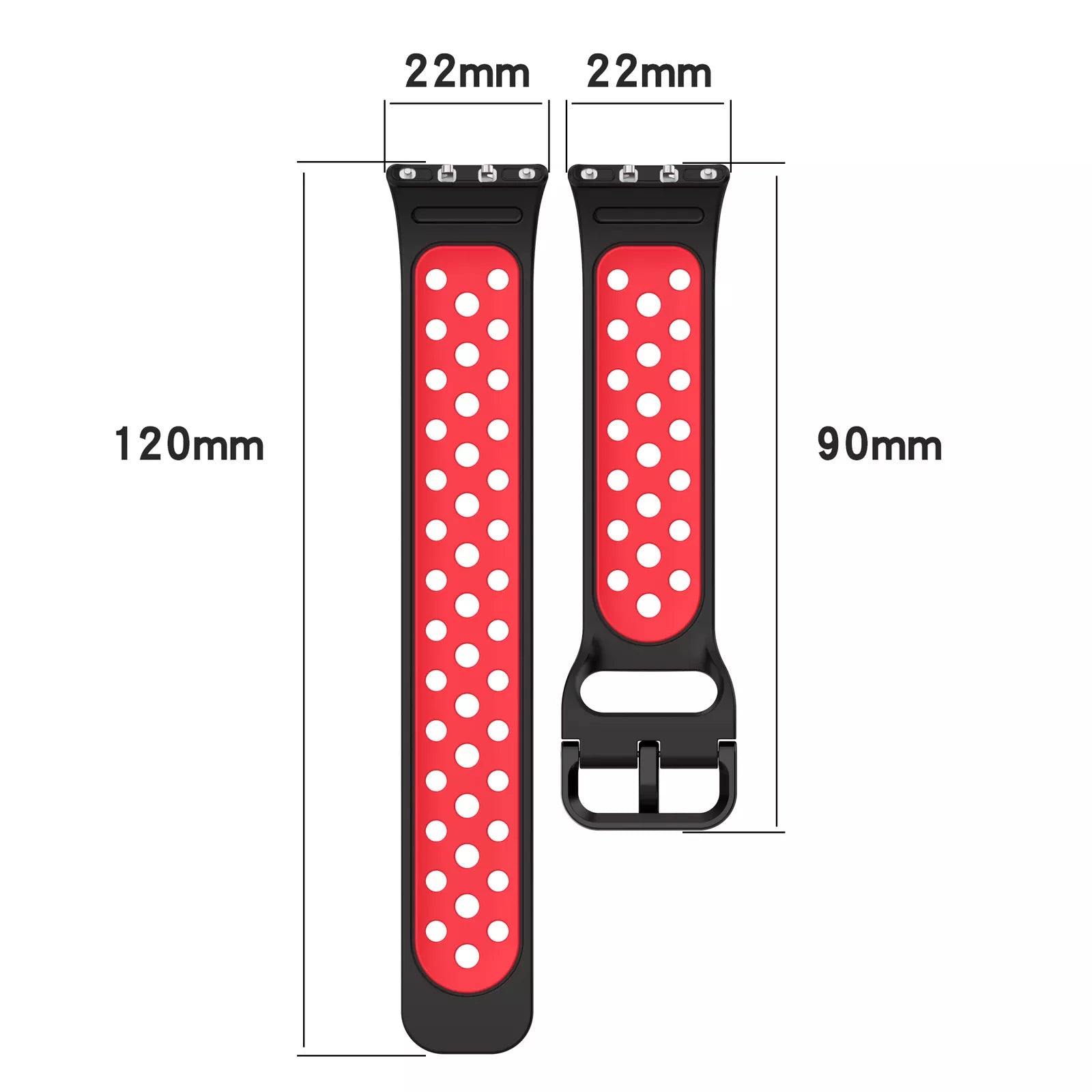 Correa deportiva Samsung Galaxy Fit 3 (negra/rojo)