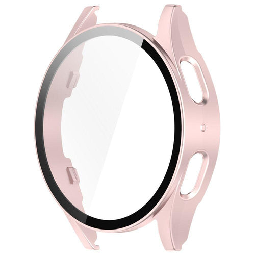 Funda rígida con vidrio Samsung Galaxy Watch 7 40mm (rosa claro)