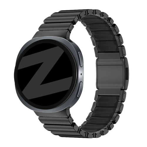Bandz Samsung Galaxy Watch 8 - 44mm Titanarmband 'Hybrid' (Schwarz)