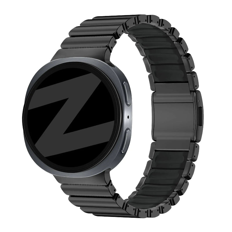 Bandz Samsung Galaxy Watch 8 - 44mm Titanarmband 'Hybrid' (Schwarz)