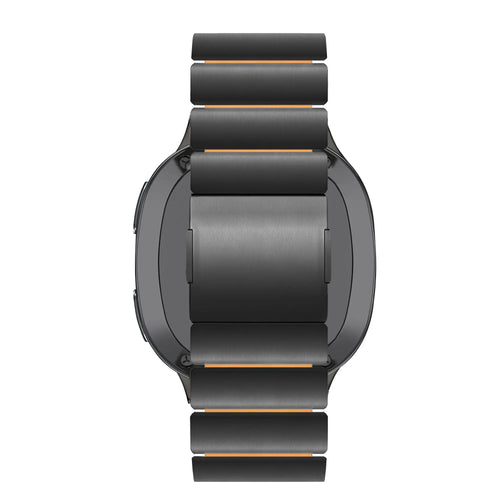 Bandz Samsung Galaxy Watch 8 - 40mm Titanium Strap 'Hybrid' (Black/Orange)