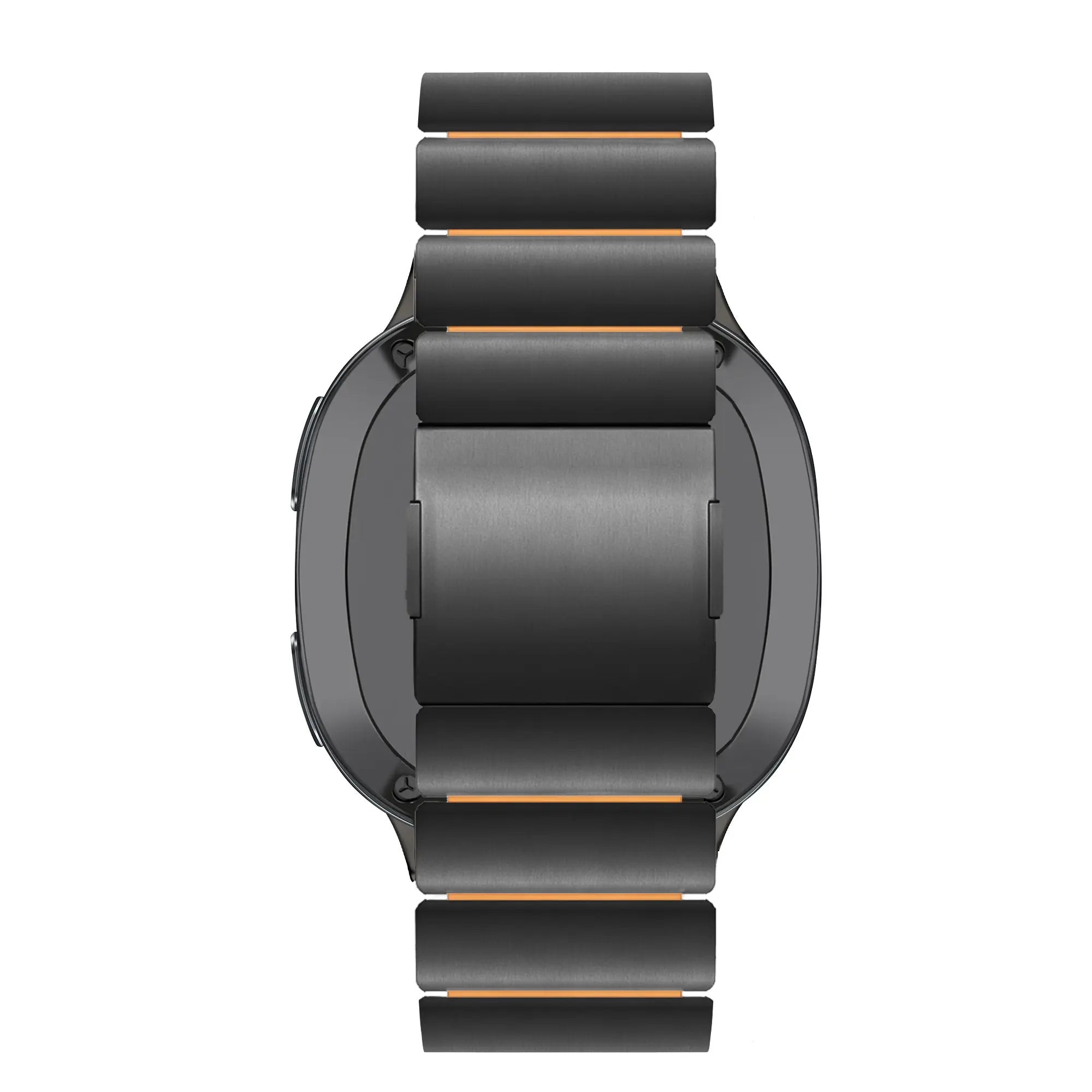 Bandz Samsung Galaxy Watch 8 - 44mm Titanarmband 'Hybrid' (Schwarz/Orange)