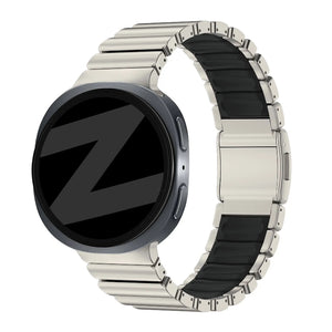Bandz Samsung Galaxy Watch 8 Classic Titanarmband 'Hybrid' (Titan/Schwarz)