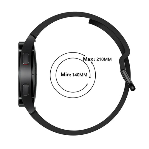 Correa silicona hebilla Samsung Galaxy Watch FE (negro)