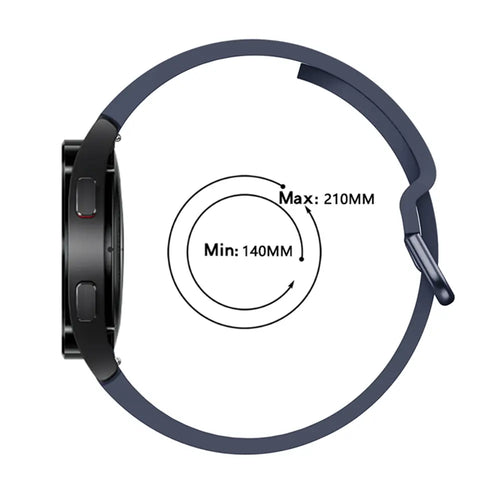 Samsung Galaxy Watch 4 Classic - 46mm Buckled Silicone Strap (Dark Blue)