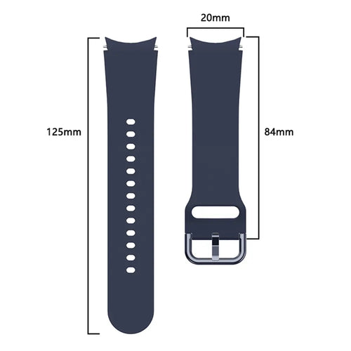 Samsung Galaxy Watch 4 Classic - 46mm Buckled Silicone Strap (Dark Blue)