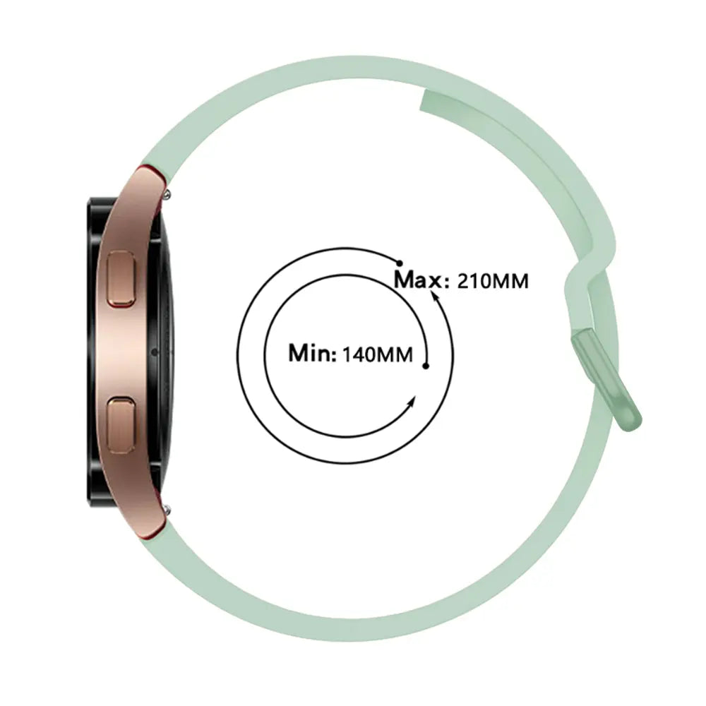 Samsung Galaxy Watch 4 - 40mm Buckled Silicone Strap (Light Green)