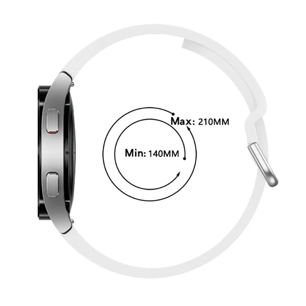 Samsung Galaxy Watch 5 Pro Buckled Silicone Strap (White)