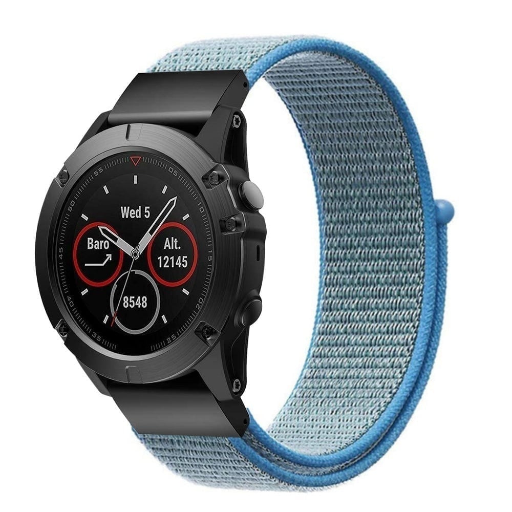 gamin-fenix-5-5s-5x-nylon-licht-blauw