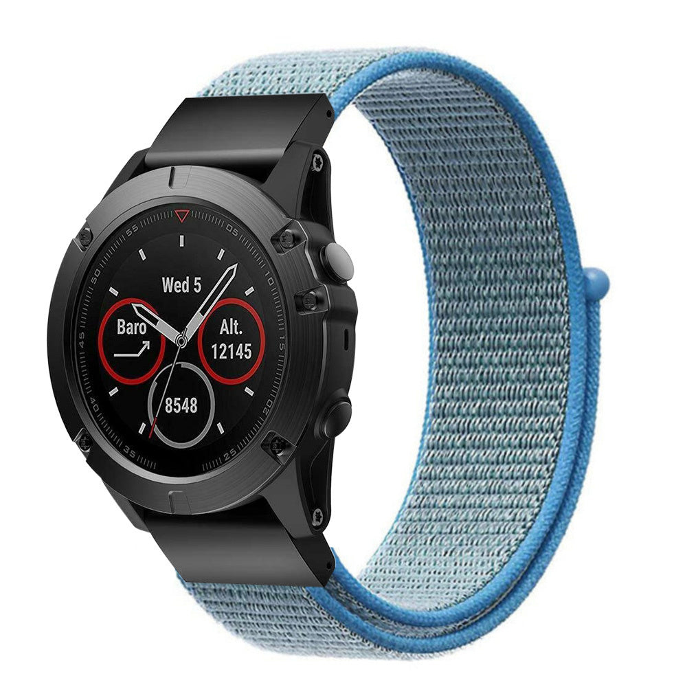 gamin-fenix-5-5s-5x-nylon-licht-blauw