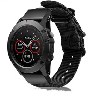 Garmin Quatix 8 - 47mm Nylon Strap with Buckle (Black)