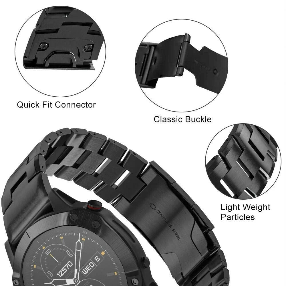Correa titanio Garmin Forerunner 970 (negro)