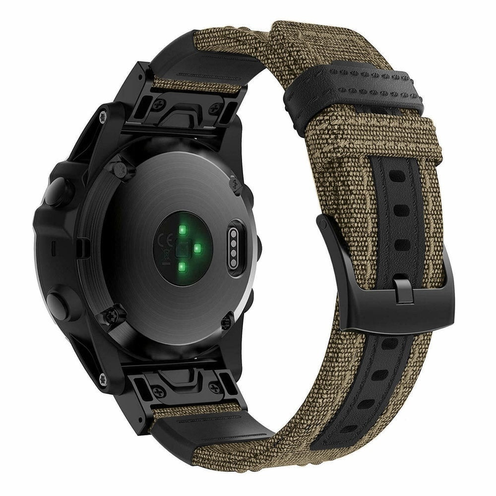Correa nylon híbrida Garmin Forerunner 970 (beige)