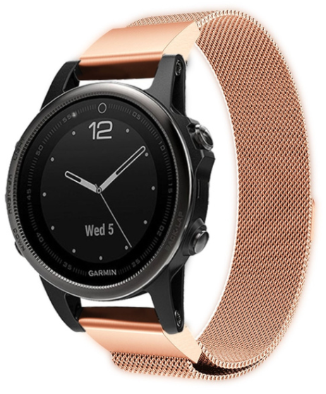 Garmin Descent Mk3(i) - 43mm Milanese Strap (Rose Gold)