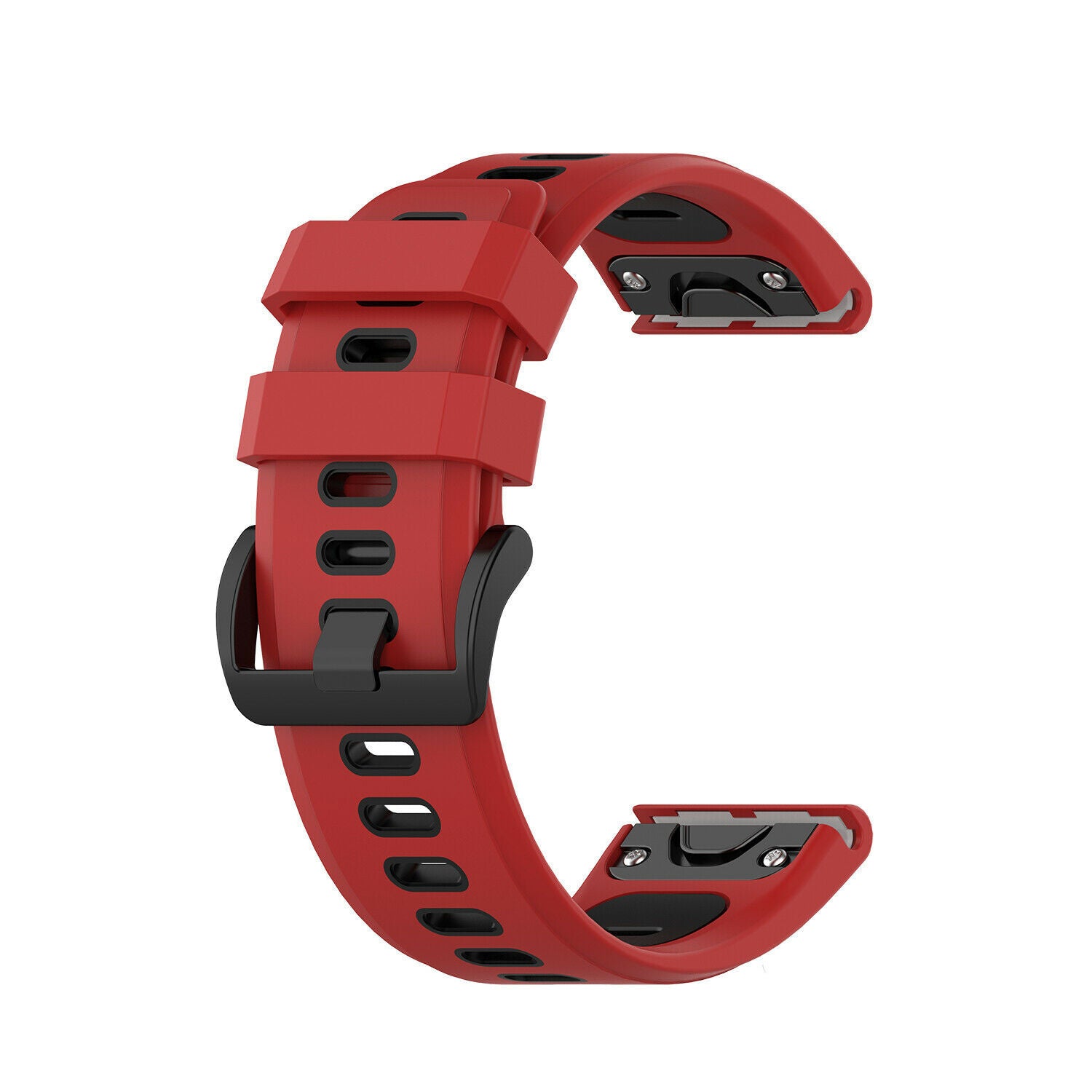 garmin-fenix-5s-silikon-armband-schwarz-rot