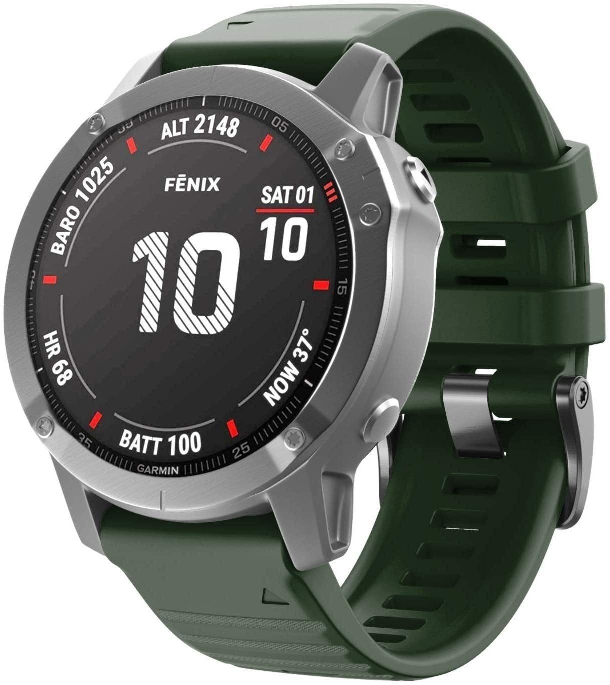 garmin-fenix-5x-6x-siliconen-bandje-donkergroen