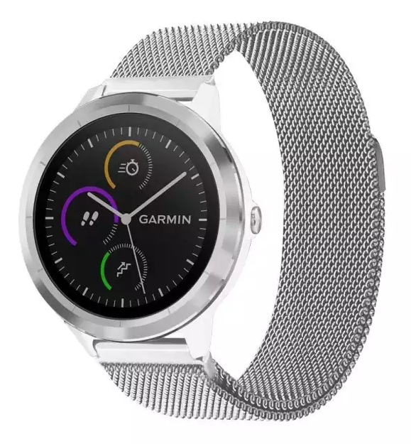 garmin-vivomove-3s-milanese-armband-silber