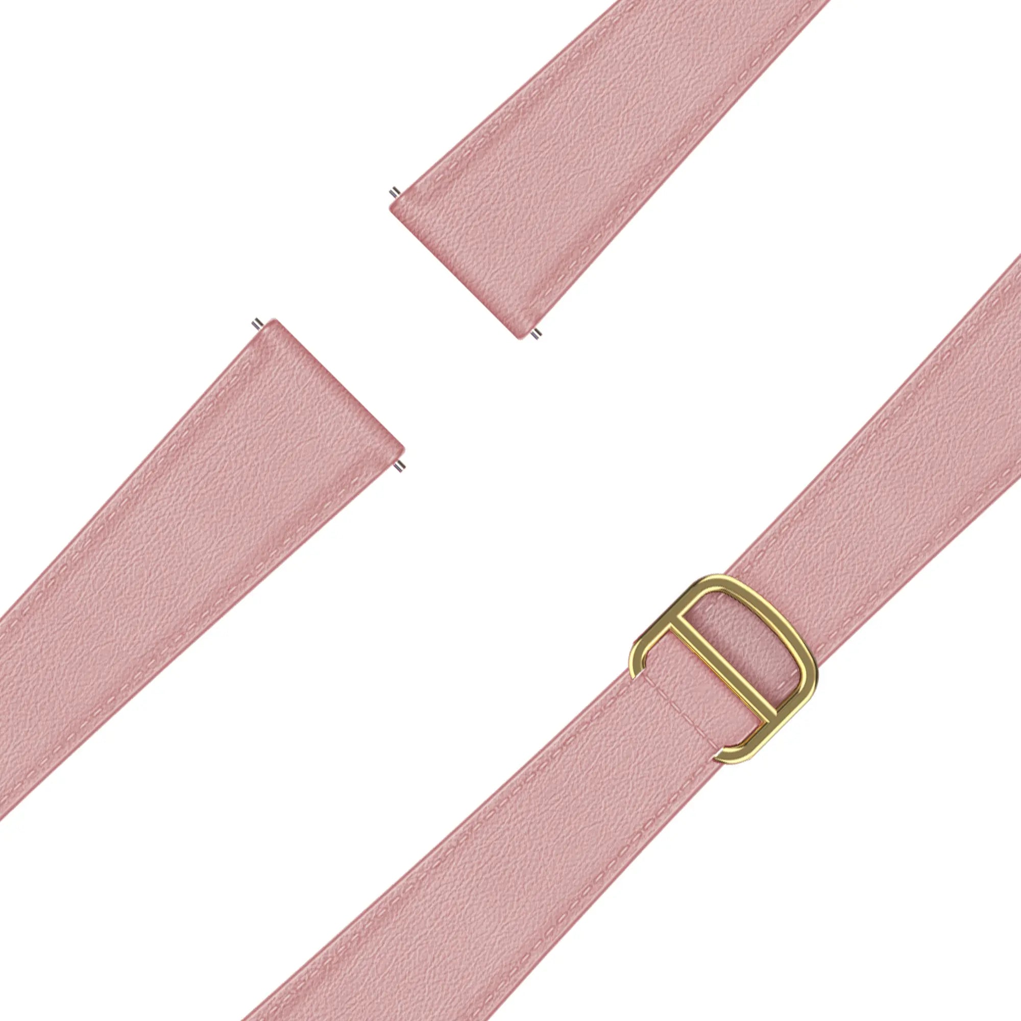 Bandz Garmin Venu 2 Plus Leather Strap 'D-Type' (Pink)