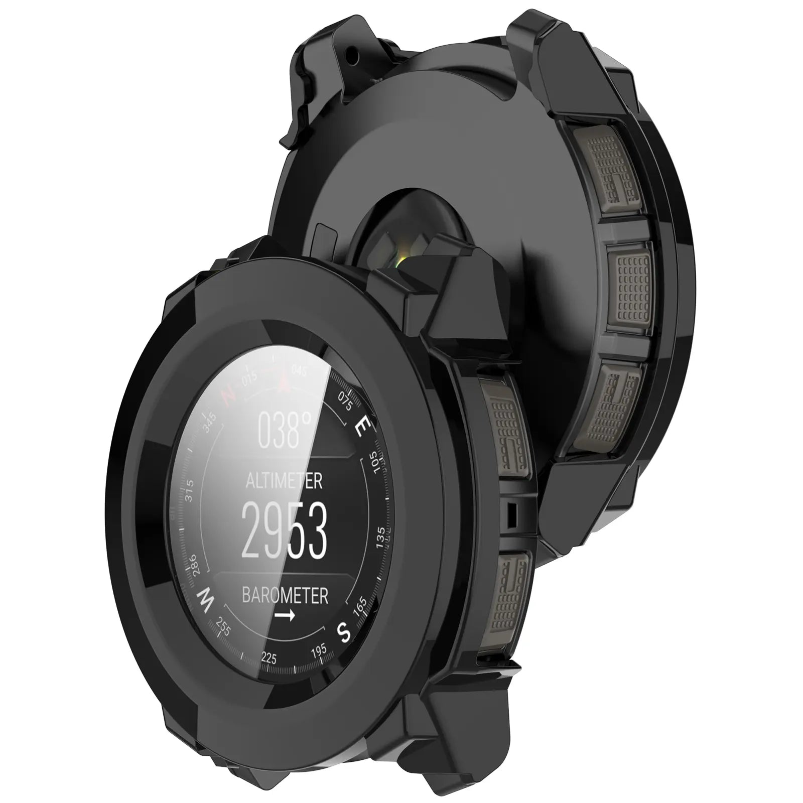 Garmin Instinct 3 - 45mm PC Case mit Glas (Schwarz)