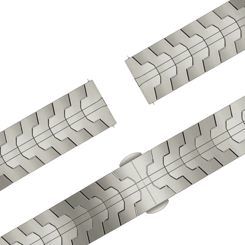 Bandz Garmin Forerunner 255 Stahlarmband 'Iron' (Titan)