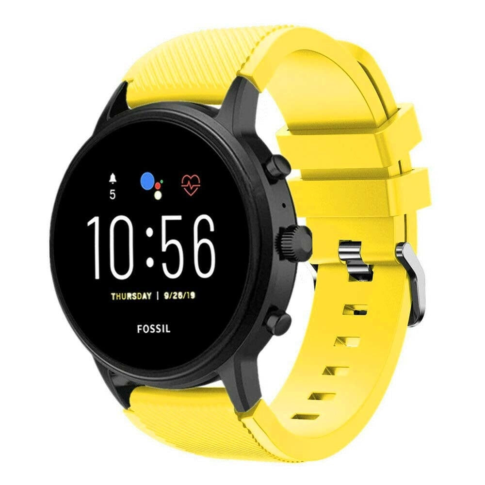 Fossil Gen 4 Explorist (HR) Silicone Strap (Yellow)