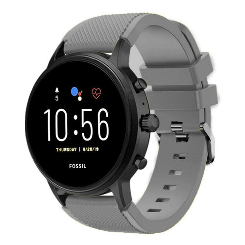 Fossil Gen 4 Explorist (HR) siliconen bandje (grijs)