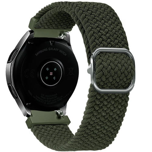 Uhrenarmband aus gewebtem Nylon 20mm - Schnellverschluss (Grün)