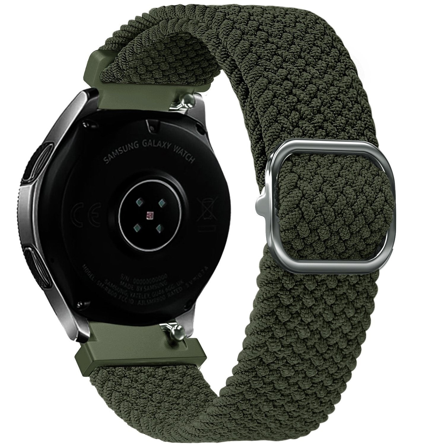 Correa reloj nylon tejida 22mm - universal (verde)