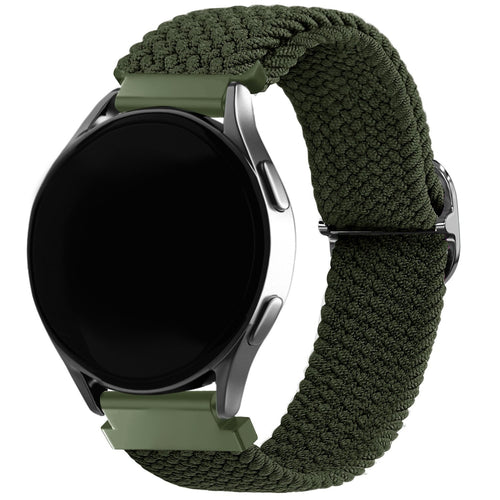 Uhrenarmband aus gewebtem Nylon 20mm - Schnellverschluss (Grün)