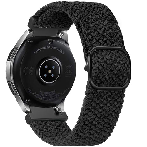 Uhrenarmband aus gewebtem Nylon 20mm - Schnellverschluss (Schwarz)