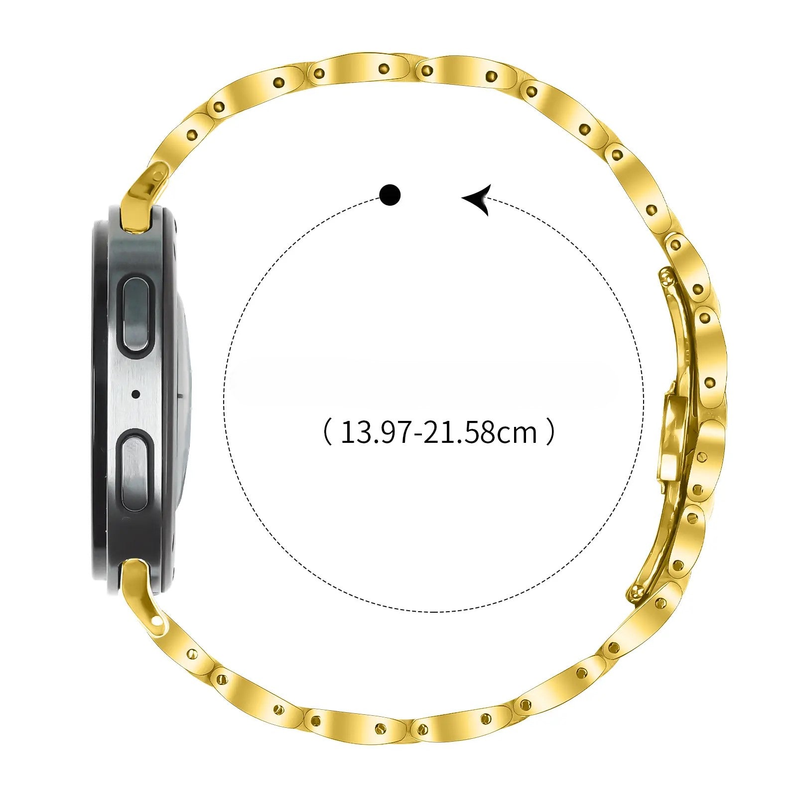Samsung Galaxy Watch 8 Classic Slimfit Stahlarmband (Gold)